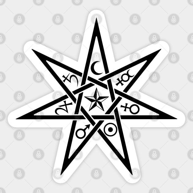 Seven Pointed Star Sticker by RavenWake